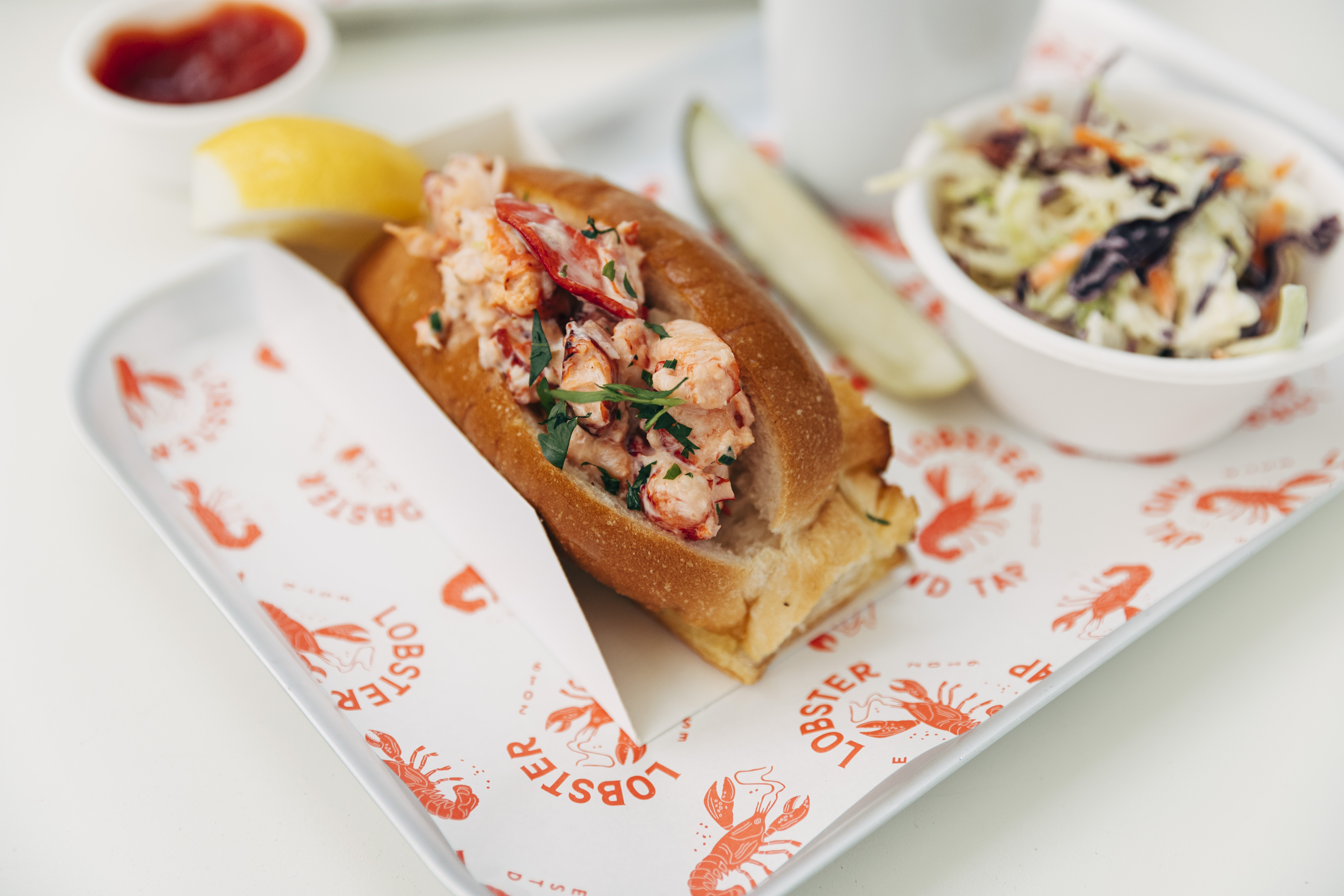 Lobster and Tap and coleslaw