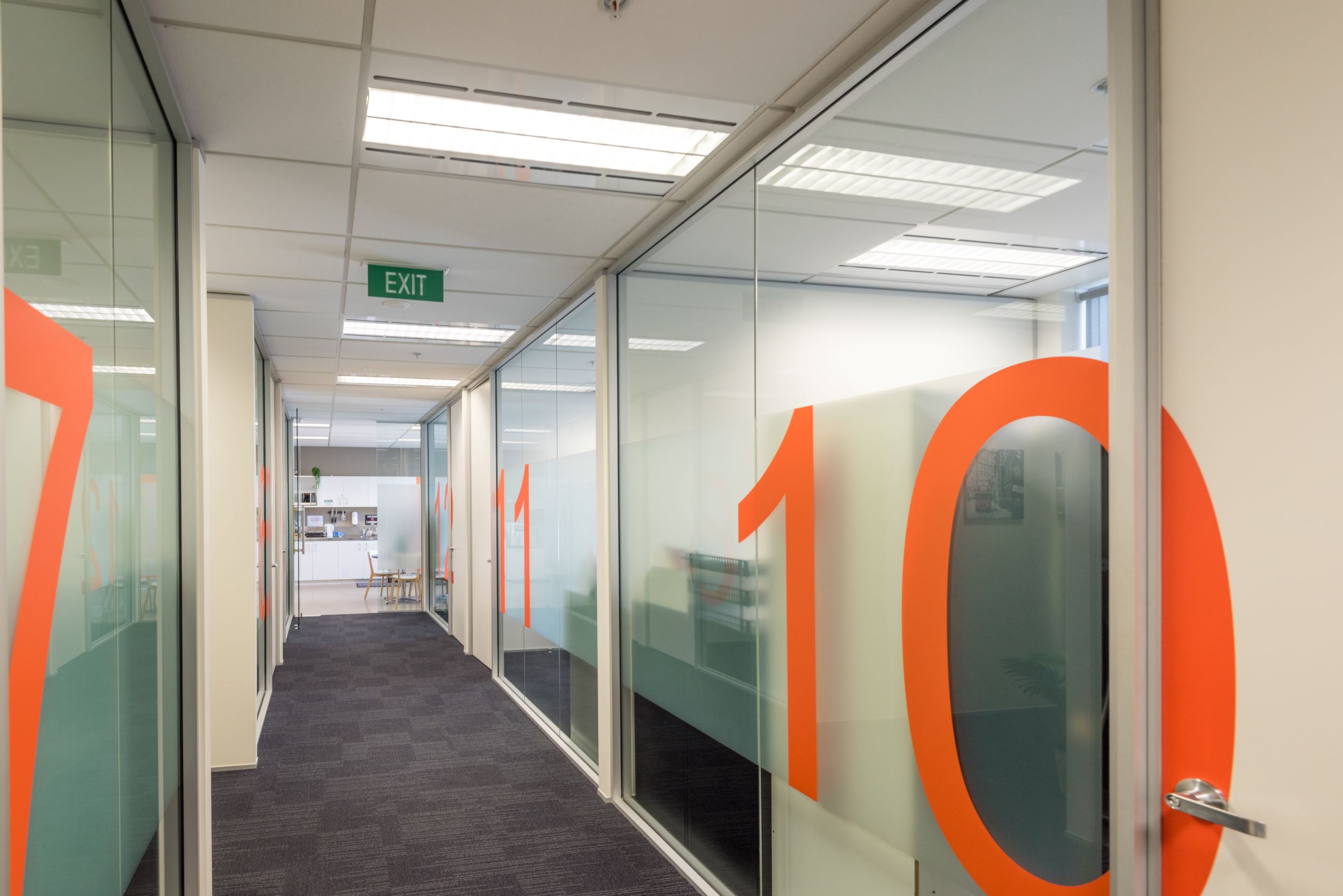 Hallway of serviced offices in Auckland CBD