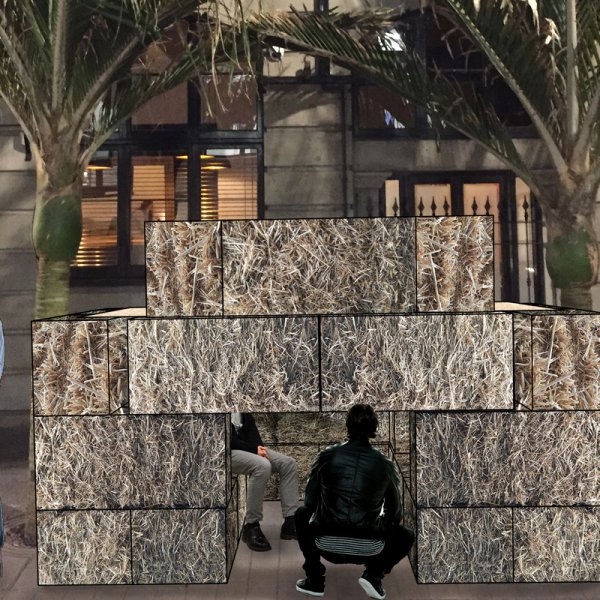 Artist's impression of Seth Schanzer's Mausoleum for Urban Art Village, Artweek 2018 in Auckland's city centre. Image: Seth Schanzer.