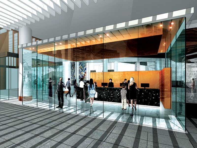 Artist's impression of the updated Aotea Centre exterior. Image: RFA.