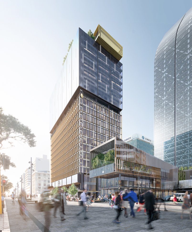 Artist's impression of One Queen Street from Quay Street. Image: Precinct Properties