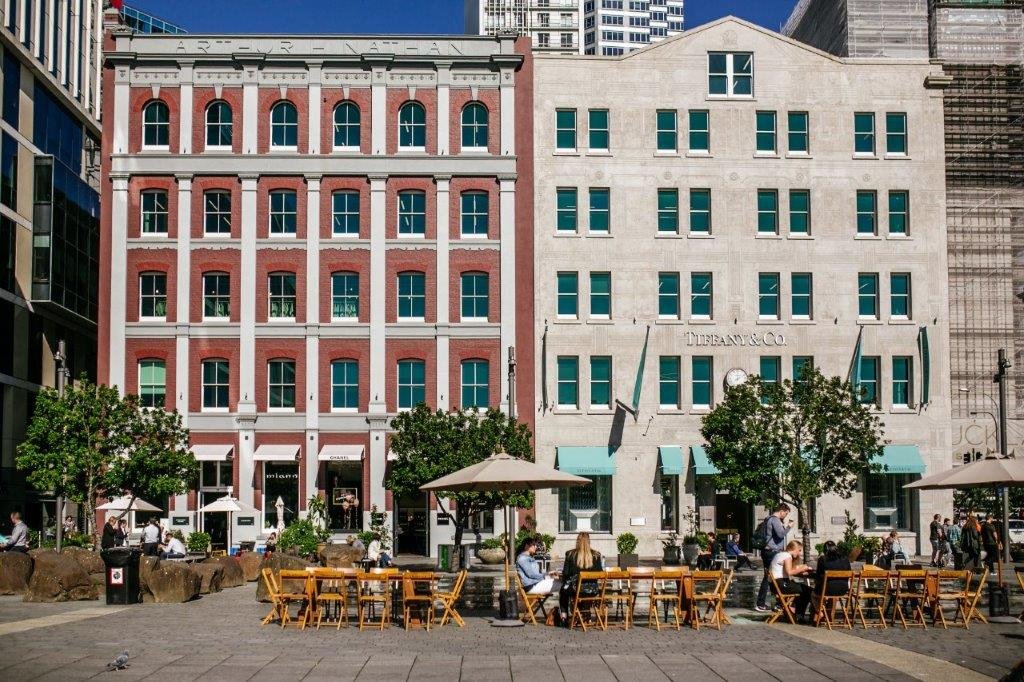 Redeveloped heritage Australis and Nathan buildings in Britomart in Auckland's city centre. Image: Sacha Stejko