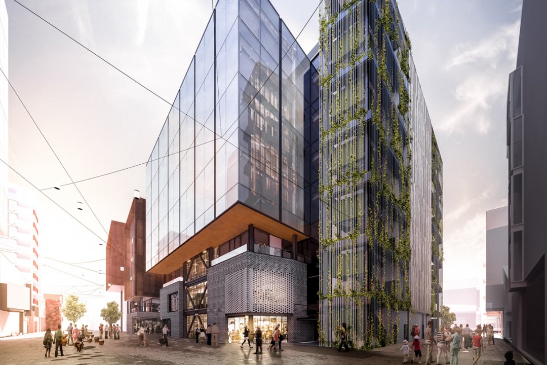 Artist's impression of 10 Madden Street, the next Precinct Properties development in the works for Wynyard Quarter's Innovation Precinct in Auckland's city centre. Image: Precinct Properties