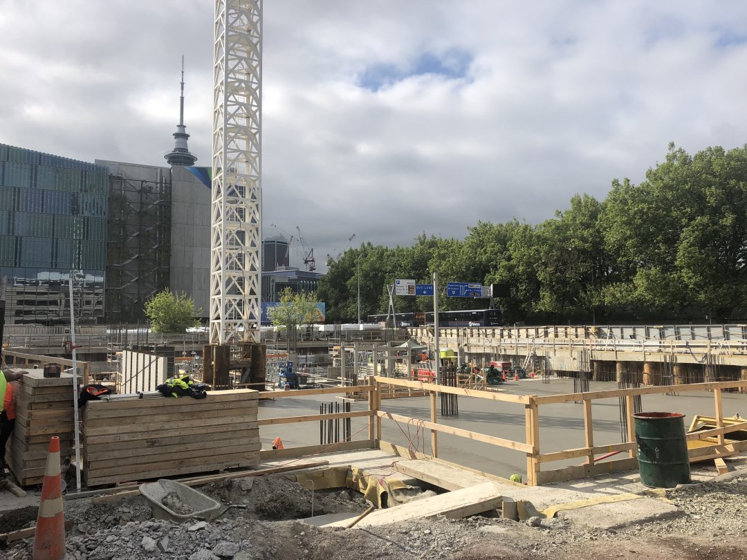 Work underway on Mansons TCLM's One55 Fanshawe Street, October 2018.