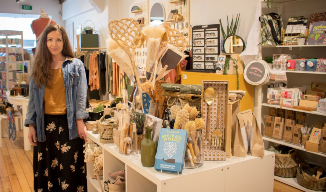 Shut the Front Door's Anna Dale in the new High Street store, Auckland's city centre.